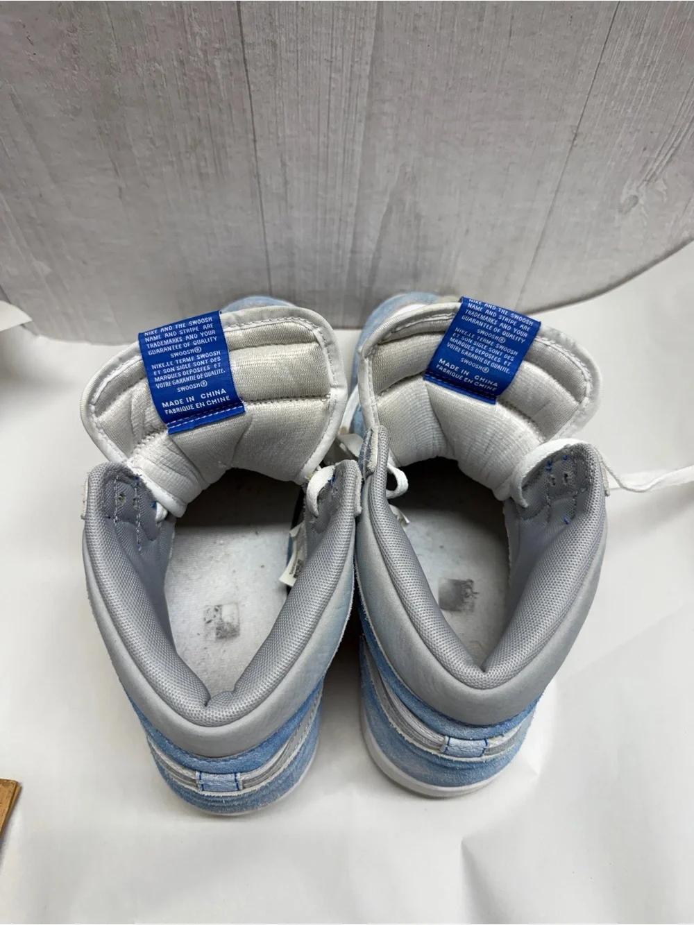 Air Jordan 1 Retro OG High Hyper Royal White Size 11.5 Faded blue suede & white